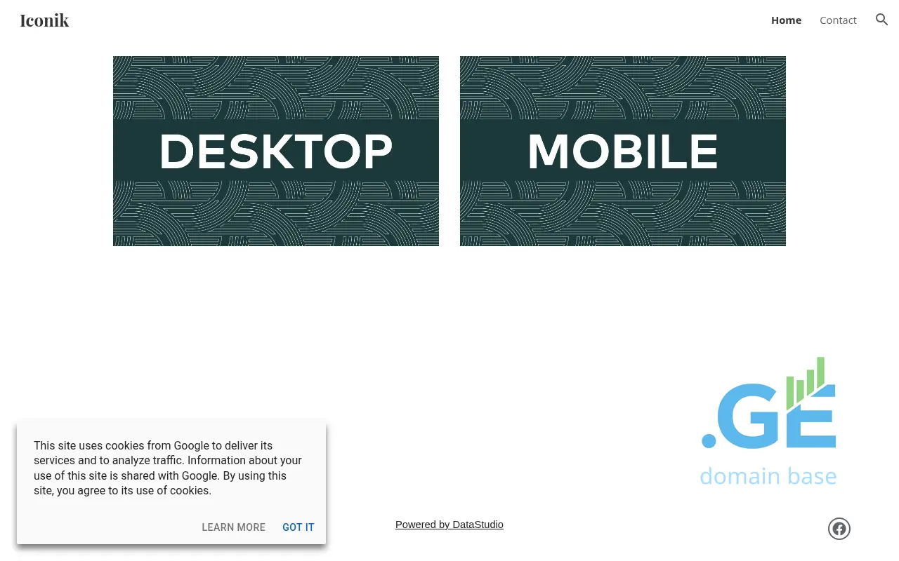 Screenshot of the site iconik.ge