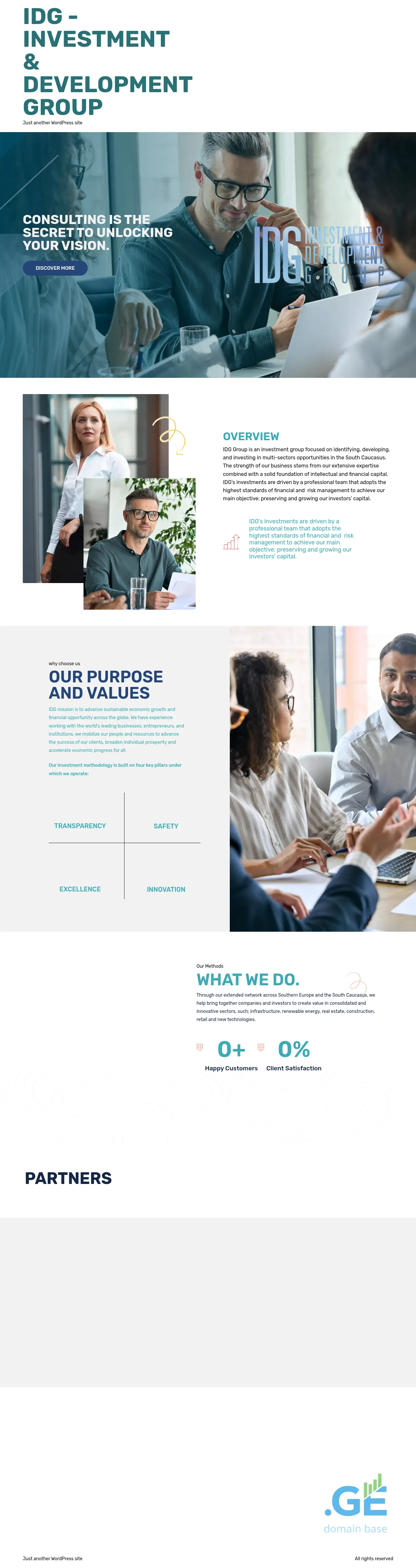 Screenshot of the site idg.ge