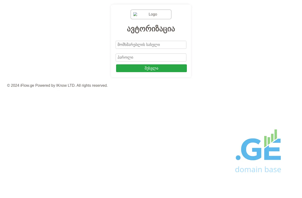 Screenshot of the site iflow.ge