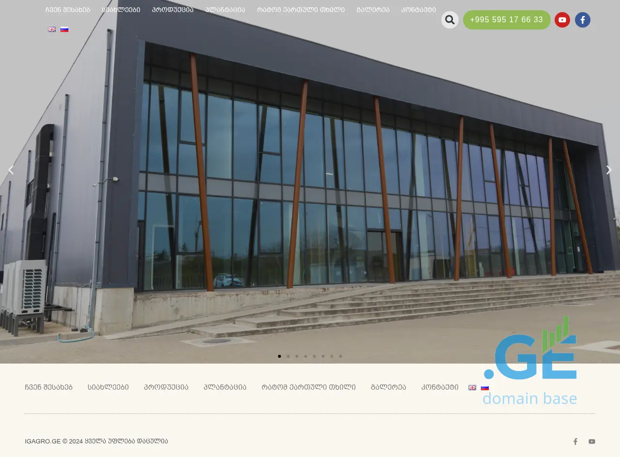Screenshot of the site igagro.ge