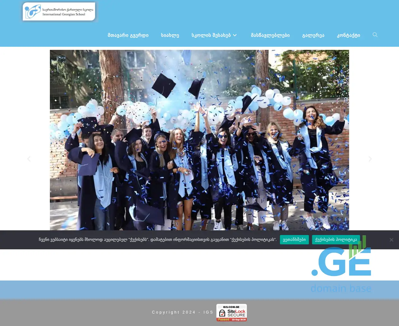 Screenshot of the site igs.ge