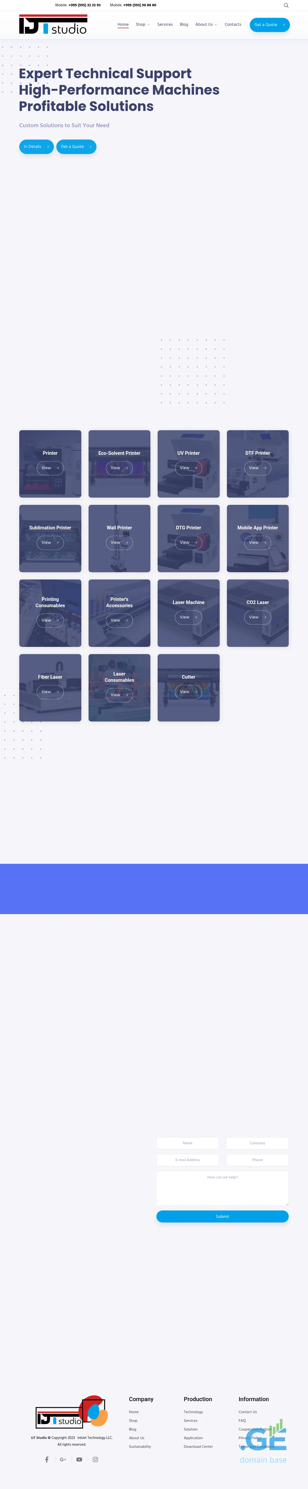 Screenshot of the site ijt.ge