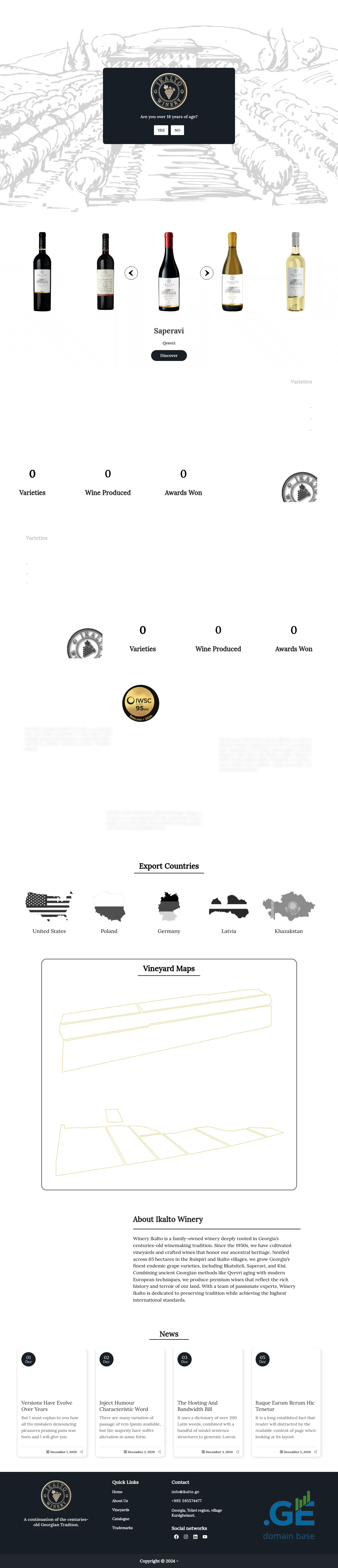 Screenshot of the site ikalto.ge