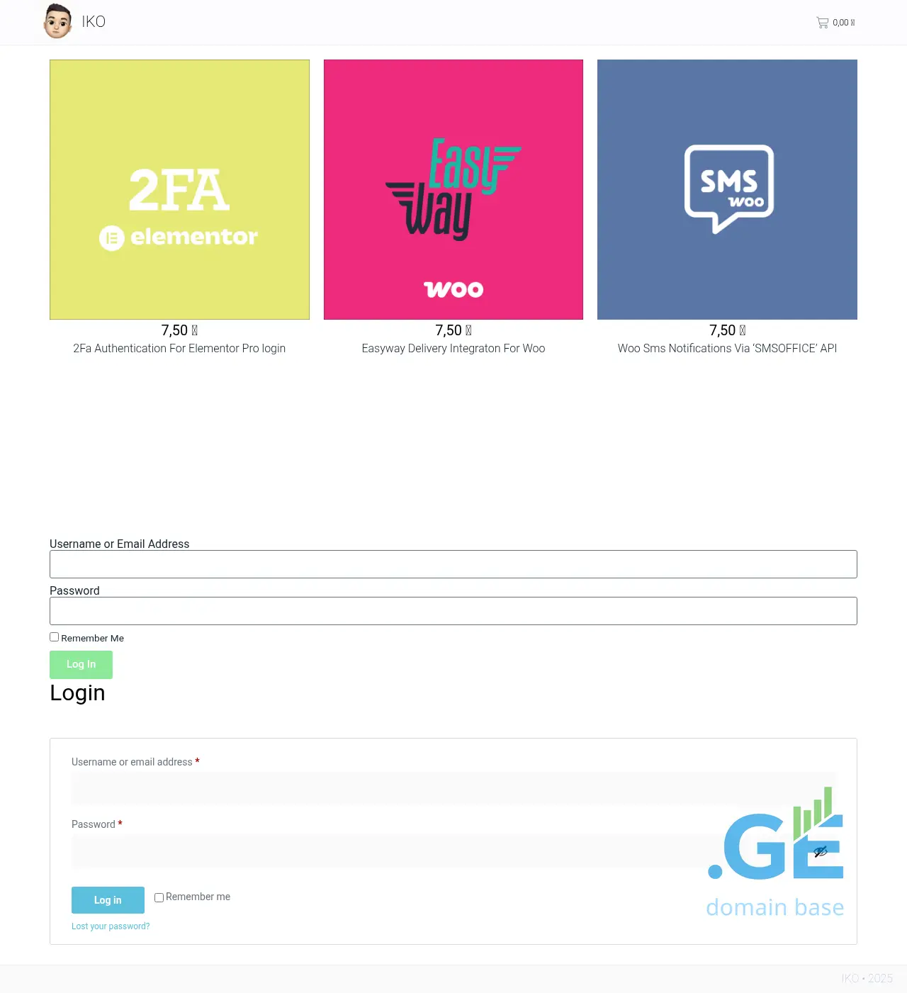 Screenshot of the site iko.ge