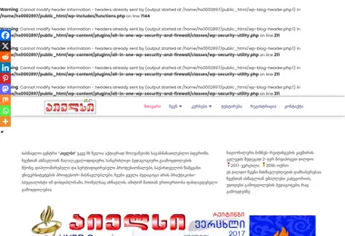Screenshot of ilc.ge