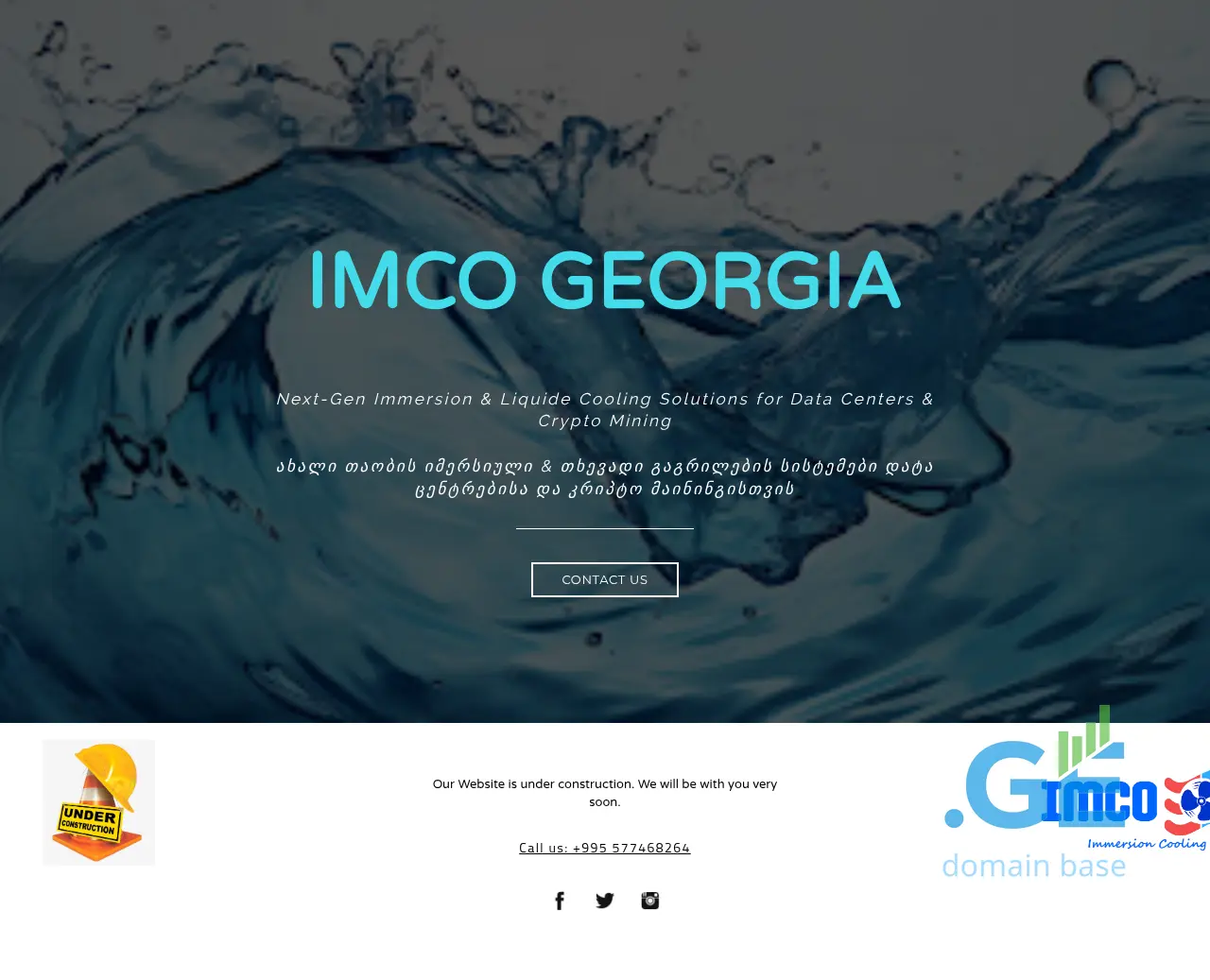 Screenshot of the site imco.ge