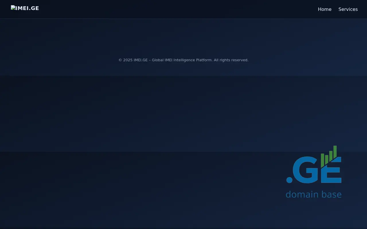 Screenshot of the site imei.ge