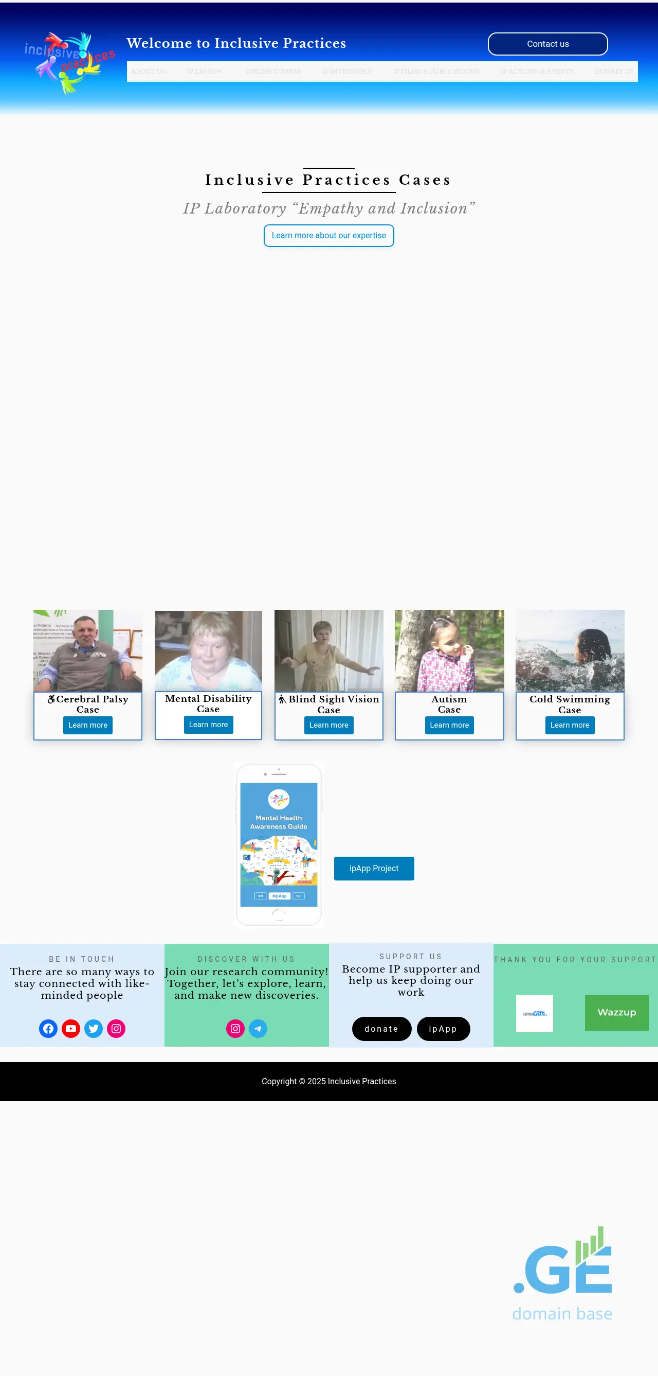 Screenshot of the site inclusivepractices.ge