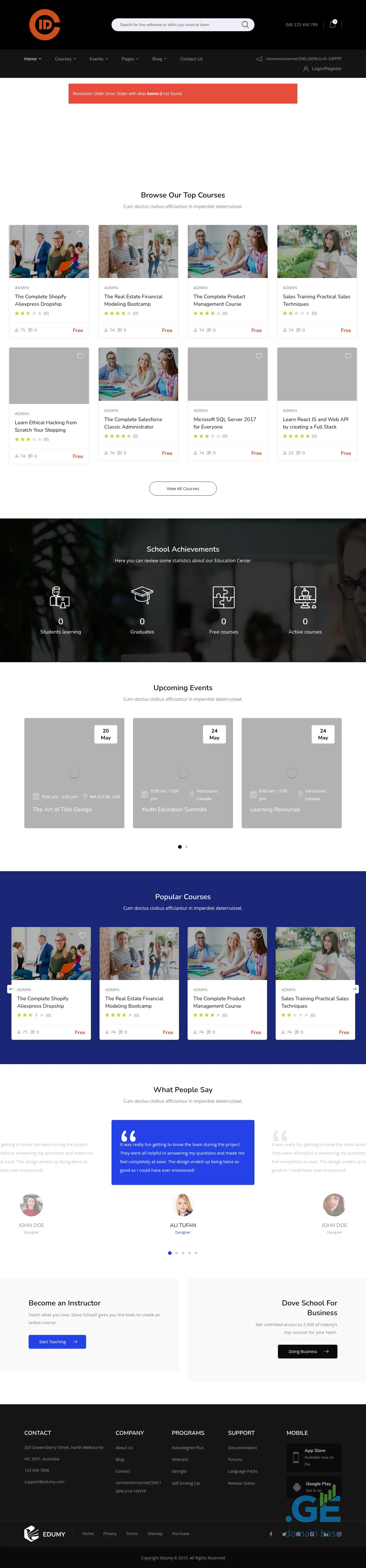 Screenshot of the site indesigncookie.ge
