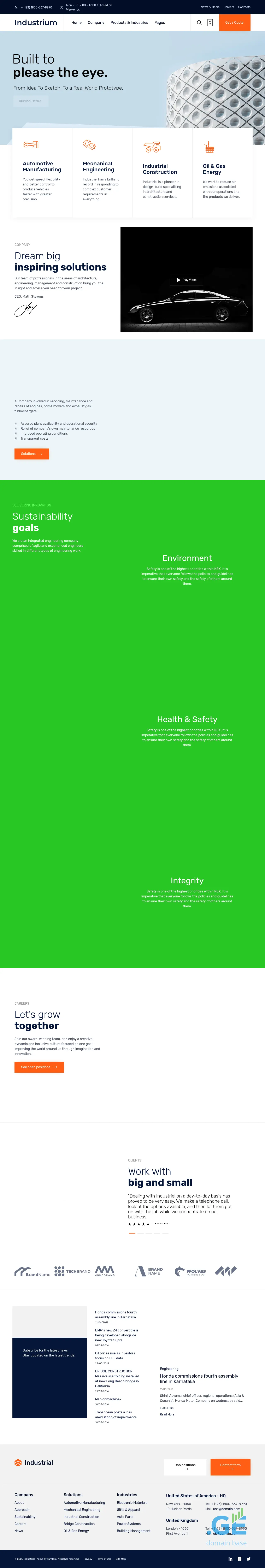 Screenshot of the site industrium.ge
