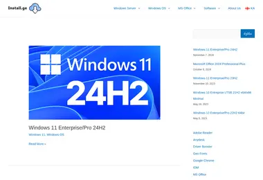 Screenshot of install.ge
