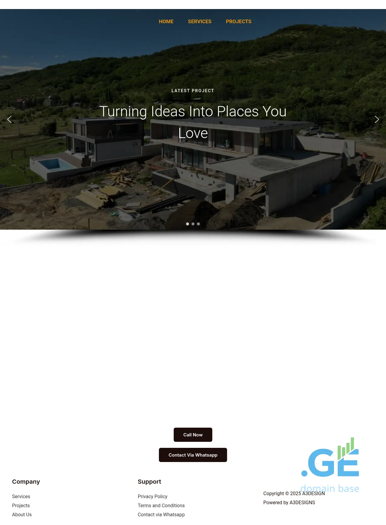 Screenshot of the site instudio.ge