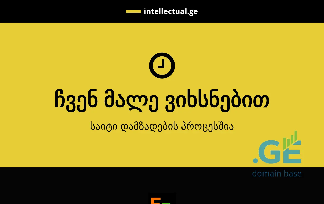 Screenshot of the site intellectual.ge