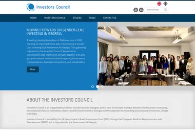 Screenshot of investorscouncil.ge