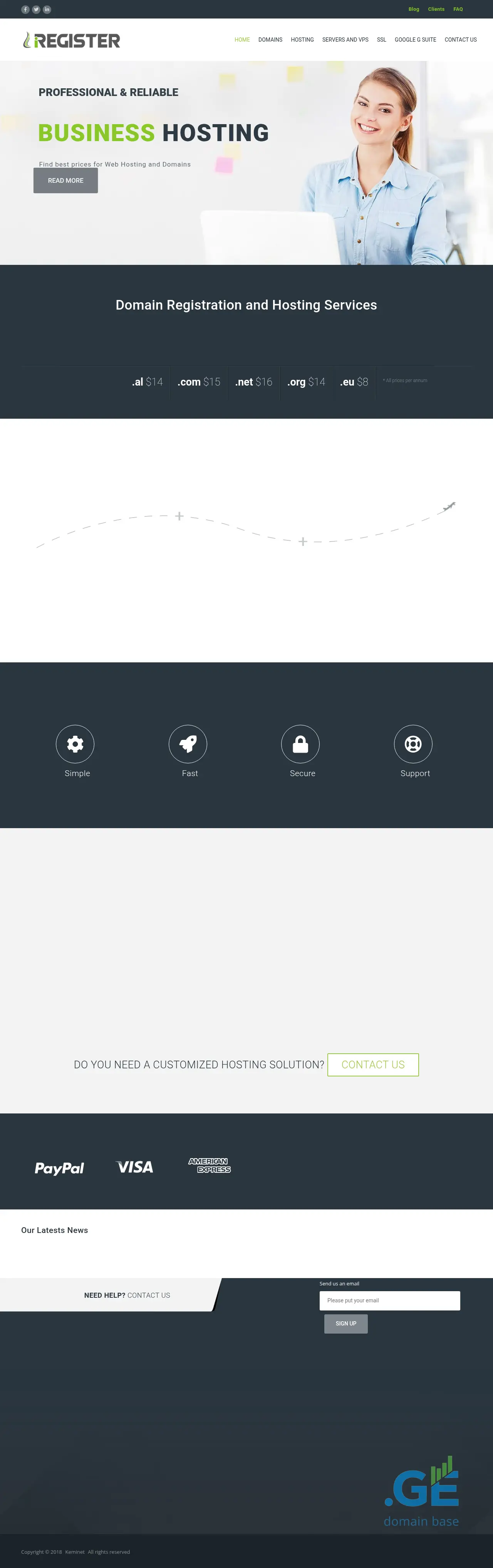 Screenshot of the site iregister.ge
