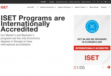 Screenshot of iset.edu.ge