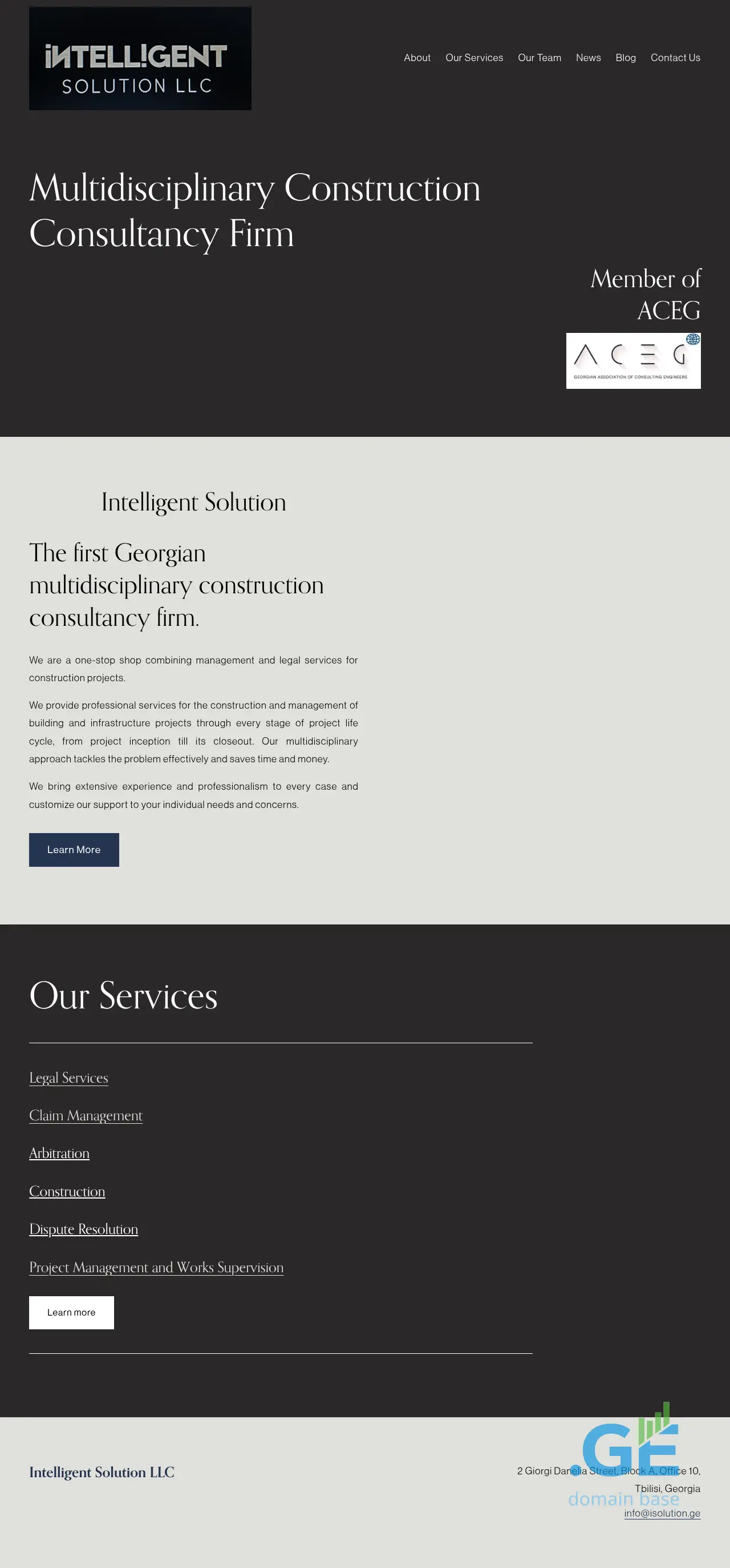 Screenshot of the site isolution.ge