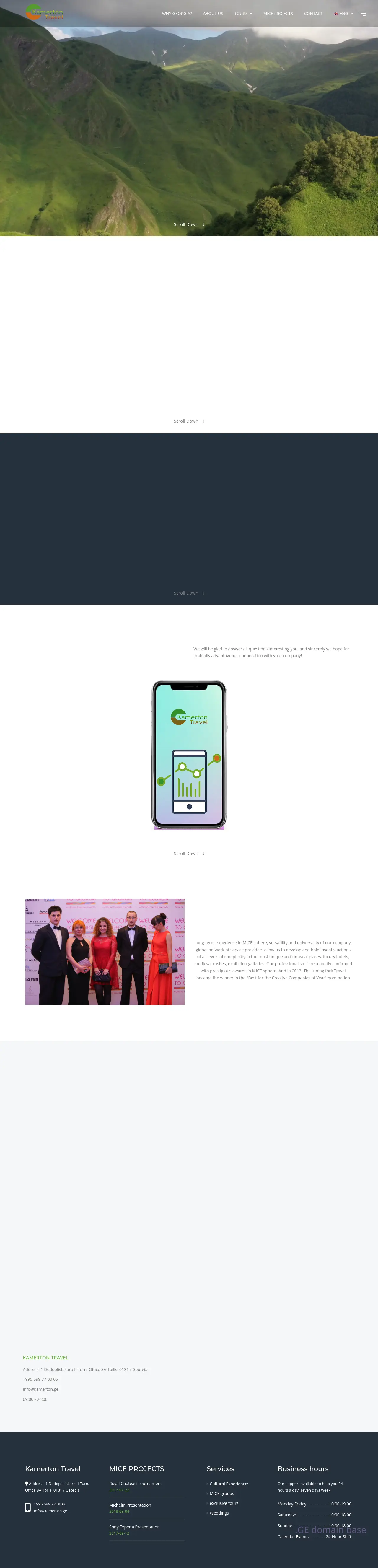 Screenshot of the site kamerton.ge