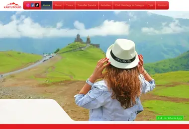Screenshot of kartutours.ge