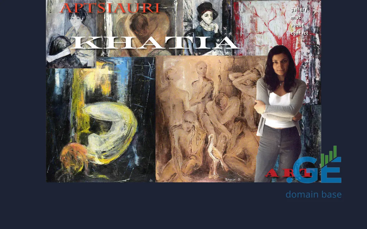 Screenshot of the site khatia.ge