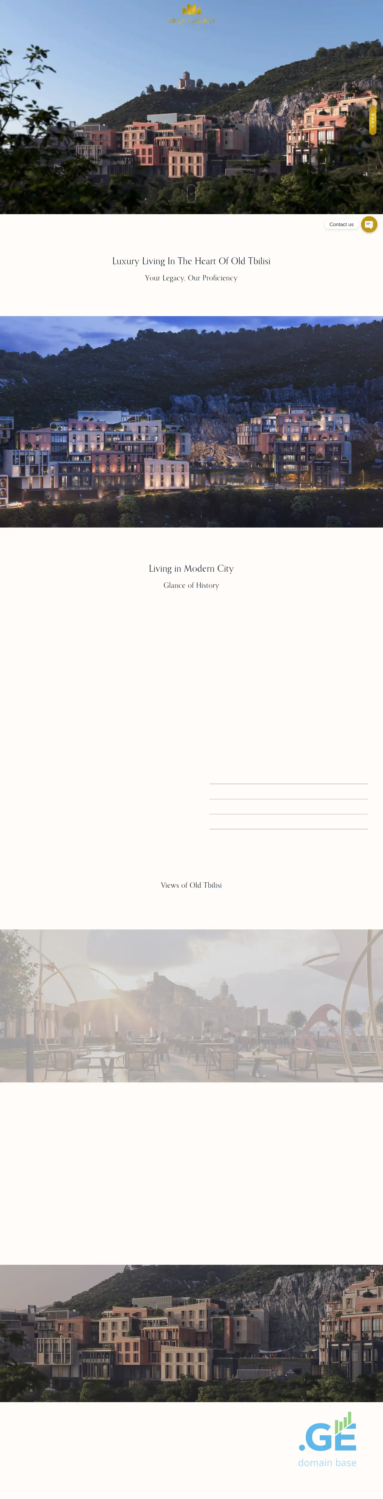 Screenshot of the site kingsgarden.ge
