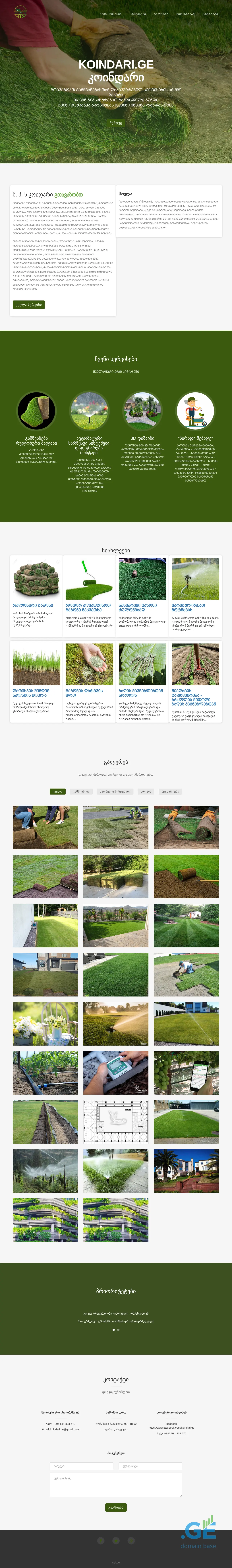 Screenshot of the site koindari.ge