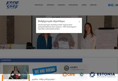 Screenshot of krdf.ge