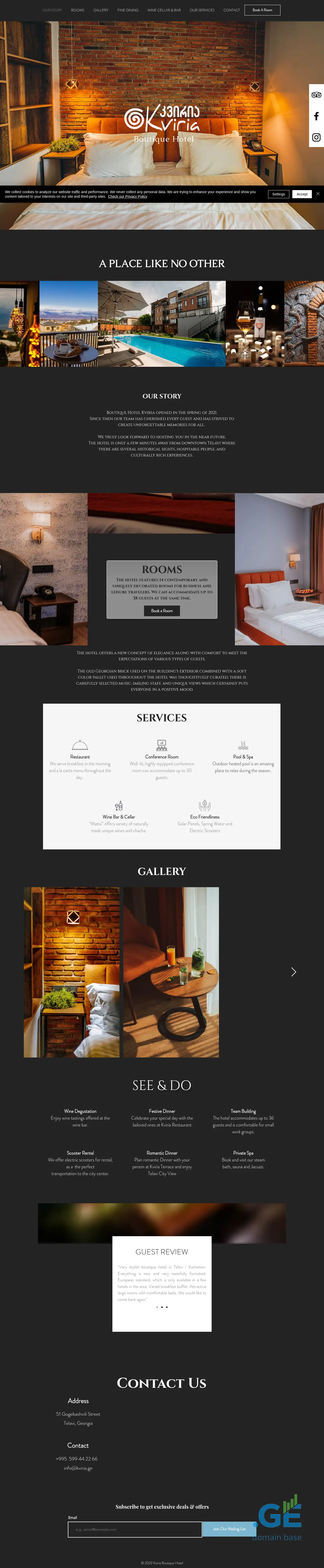Screenshot of the site kviria.ge