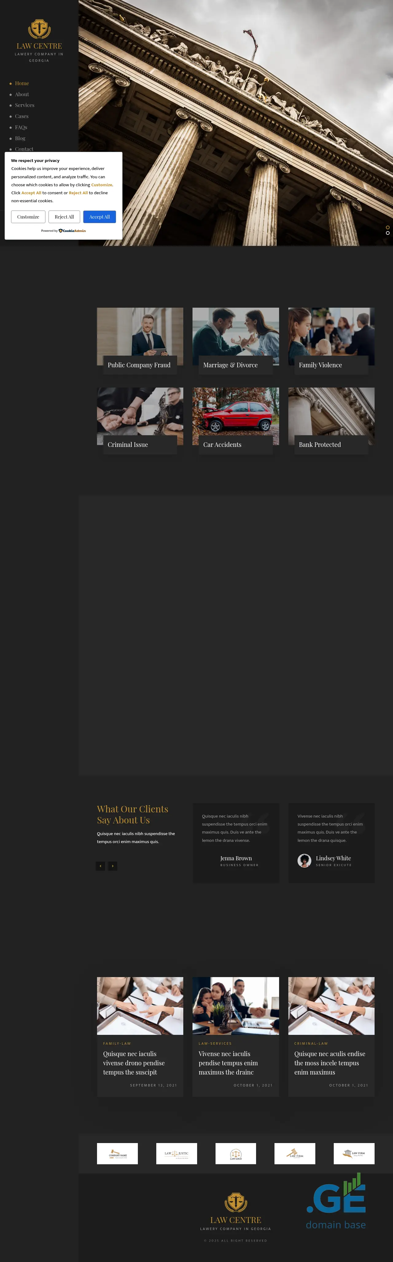 Screenshot of the site lawcentre.ge