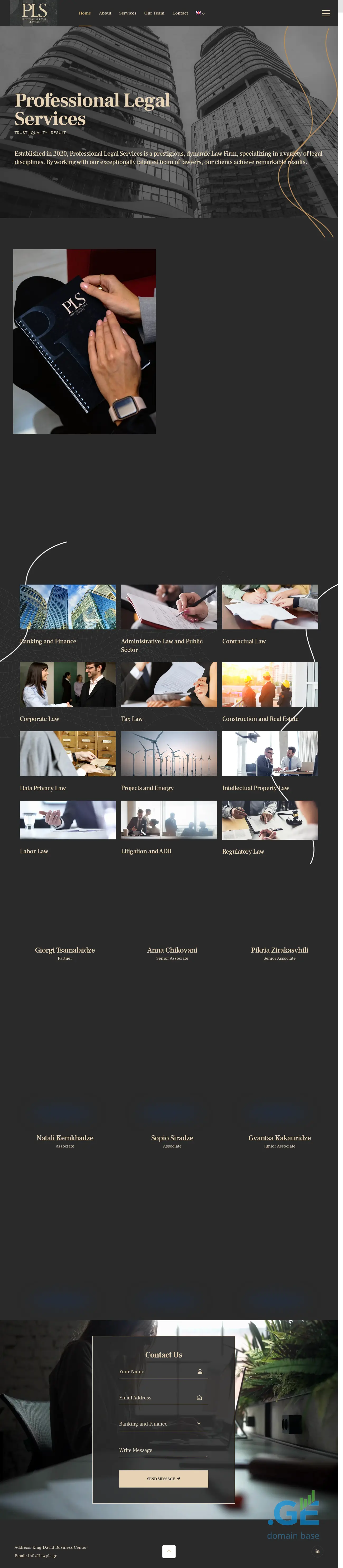 Screenshot of the site lawpls.com.ge