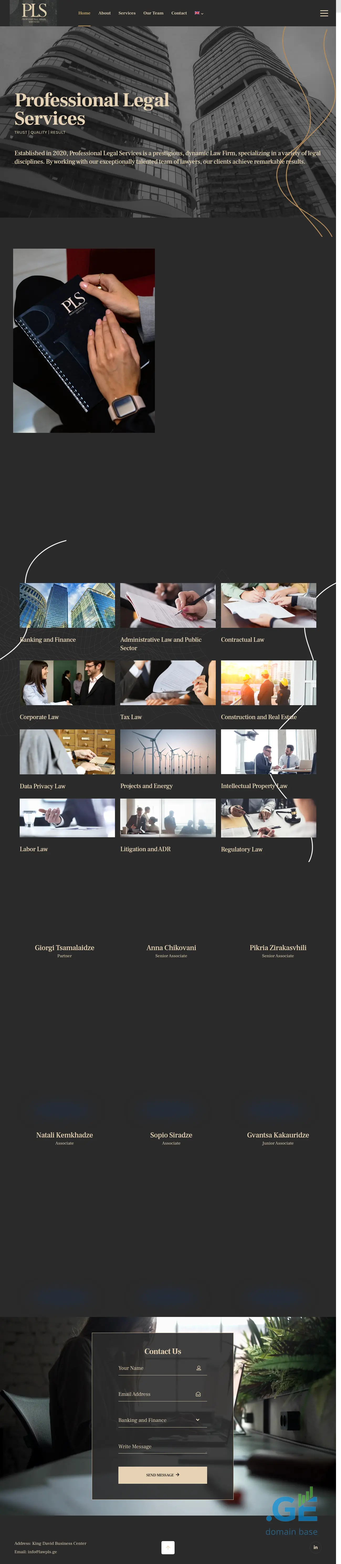 Screenshot of the site lawpls.ge
