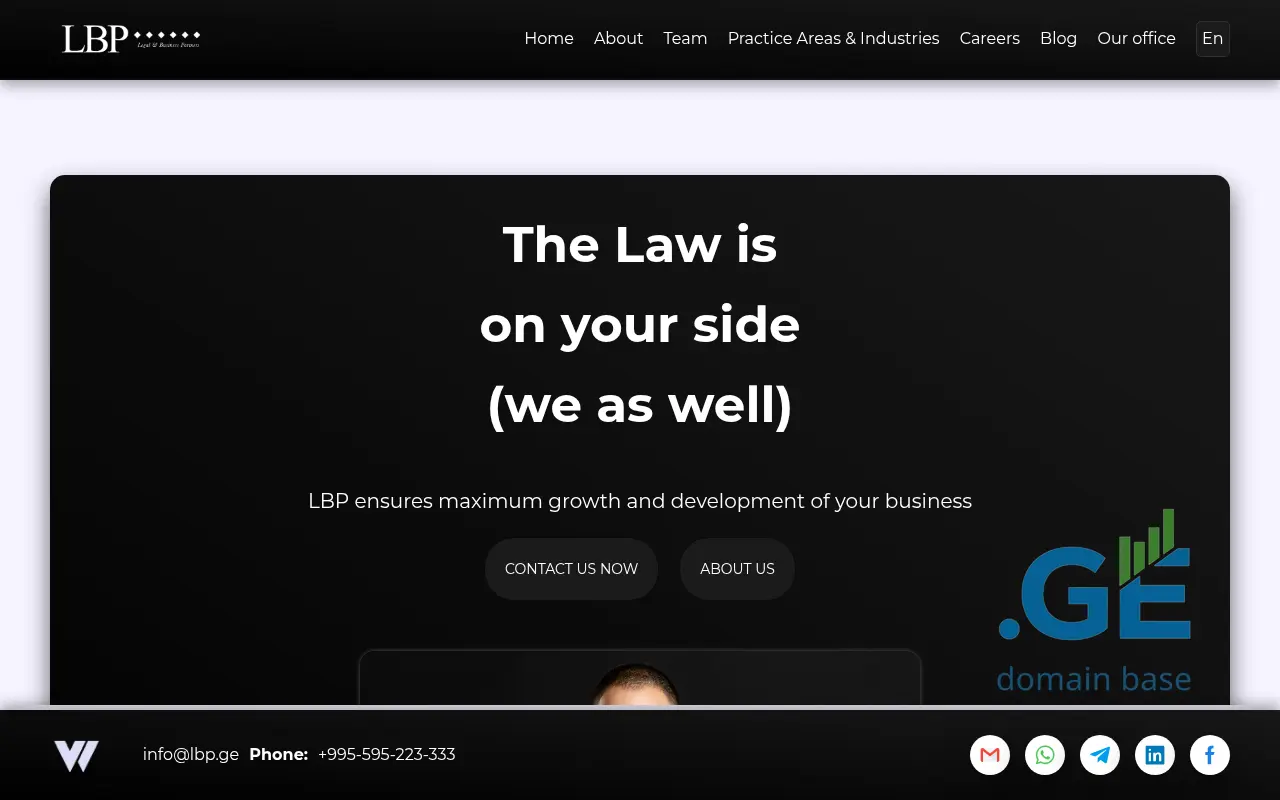 Screenshot of the site lbp.ge