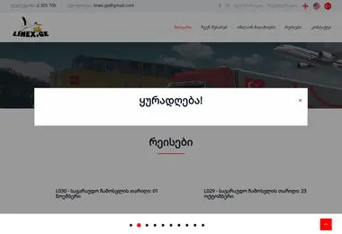 Screenshot of linex.ge