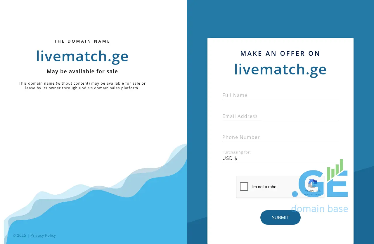 Screenshot of the site livematch.ge