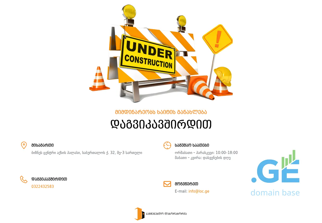 Screenshot of the site loc.ge