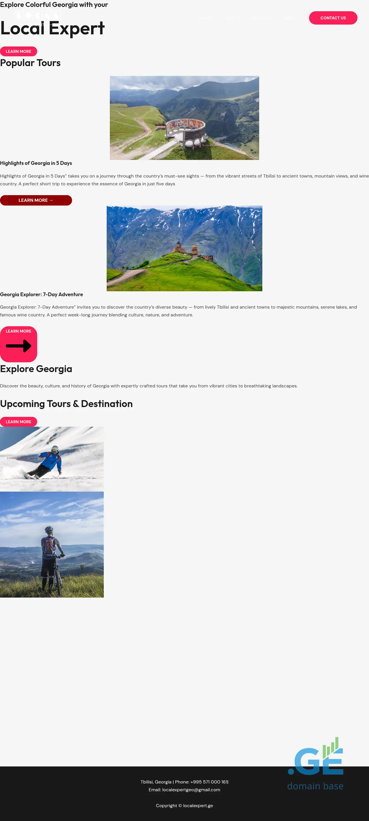 Screenshot of the site localexpert.ge