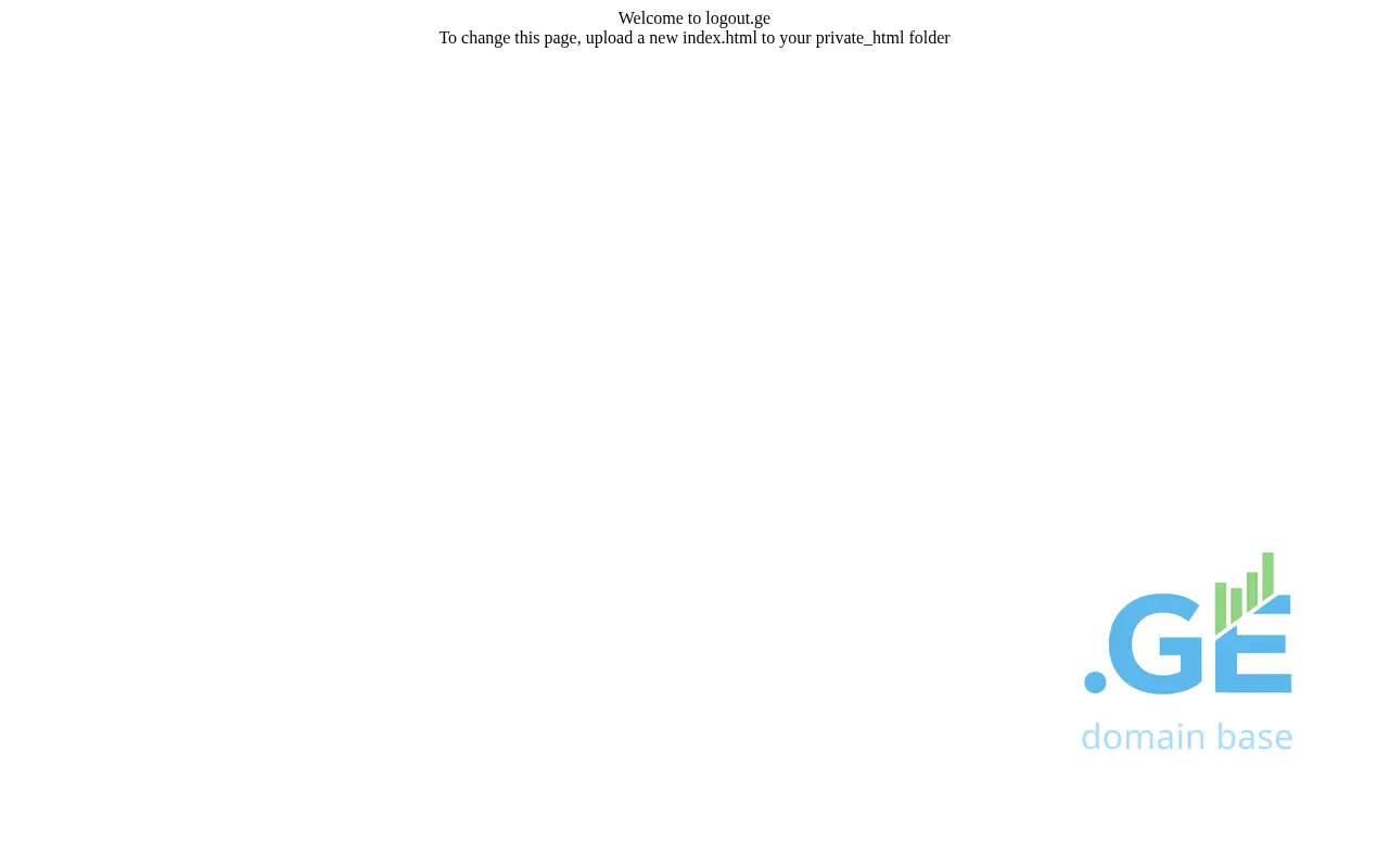 Screenshot of the site logout.ge