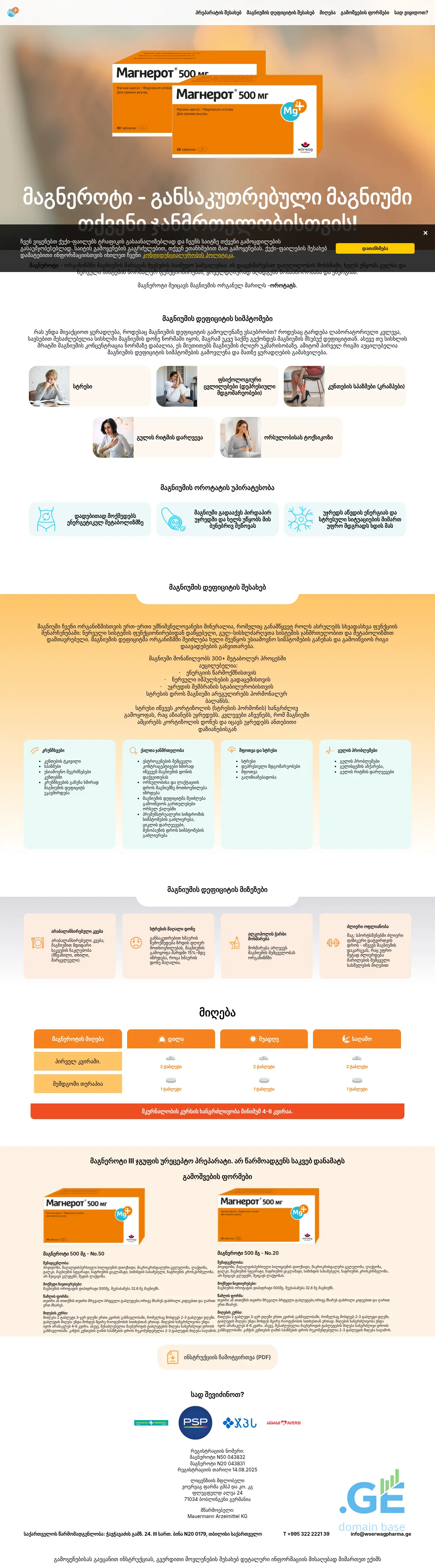 Screenshot of the site magnerot.ge