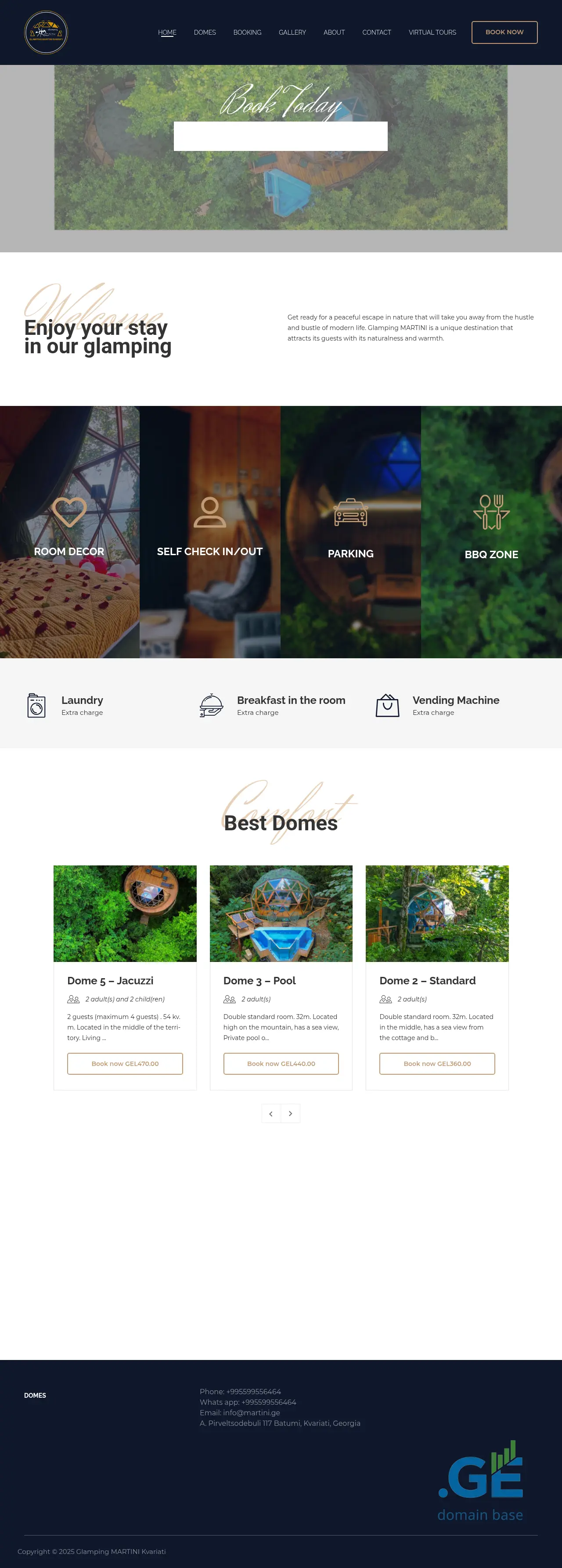 Screenshot of the site martini.ge