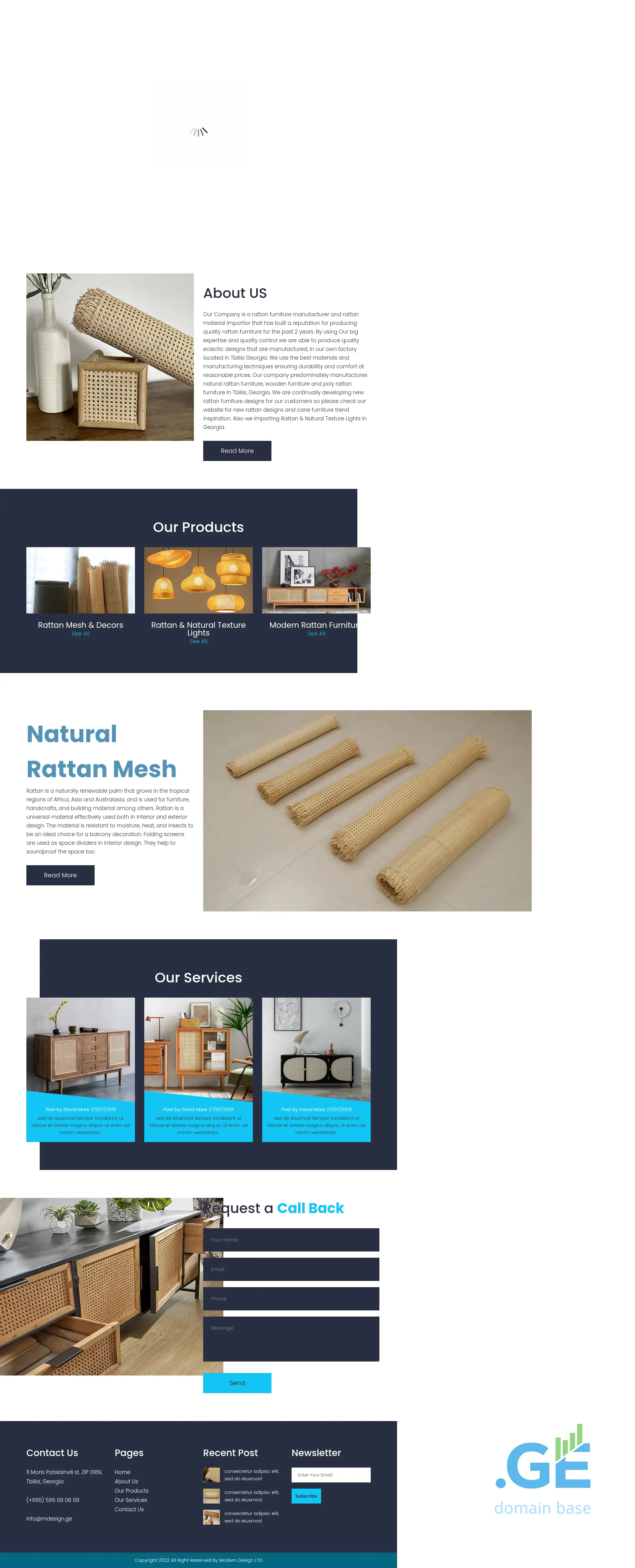 Screenshot of the site mdesign.ge