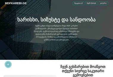 Screenshot of mdfkarebi.ge