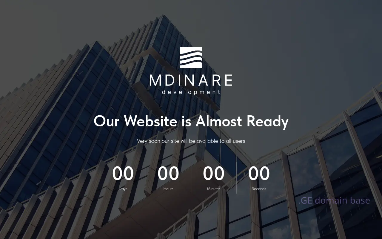 Screenshot of the site mdinare.ge