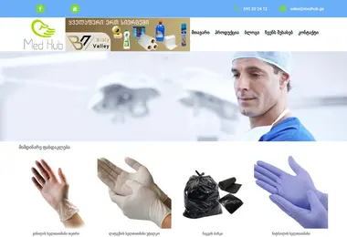 Screenshot of medhub.ge