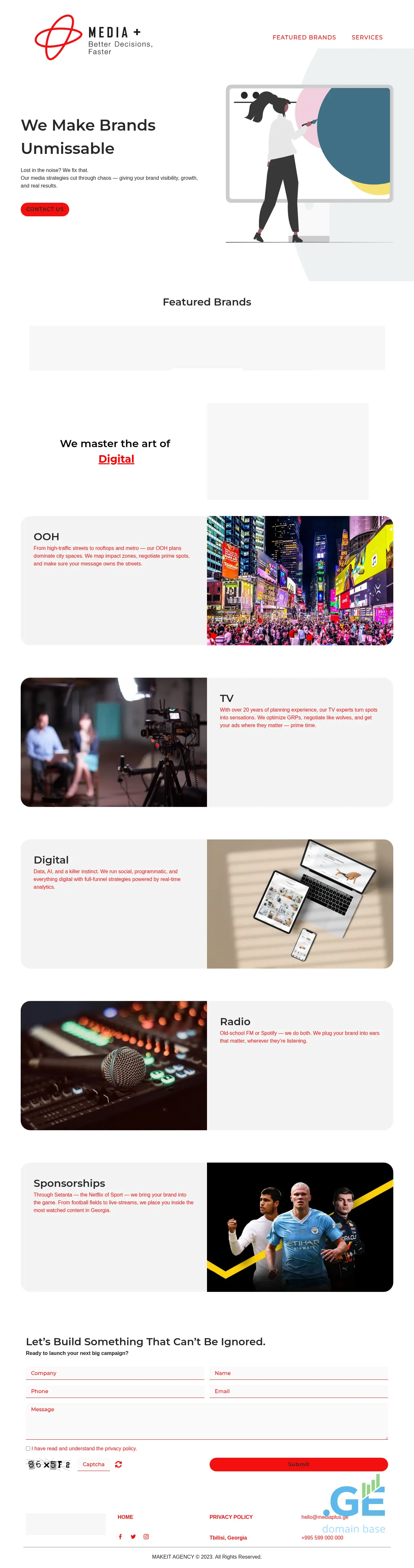 Screenshot of the site mediaplus.ge