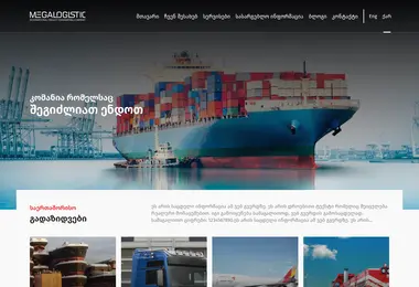 Screenshot of megalogistic.ge