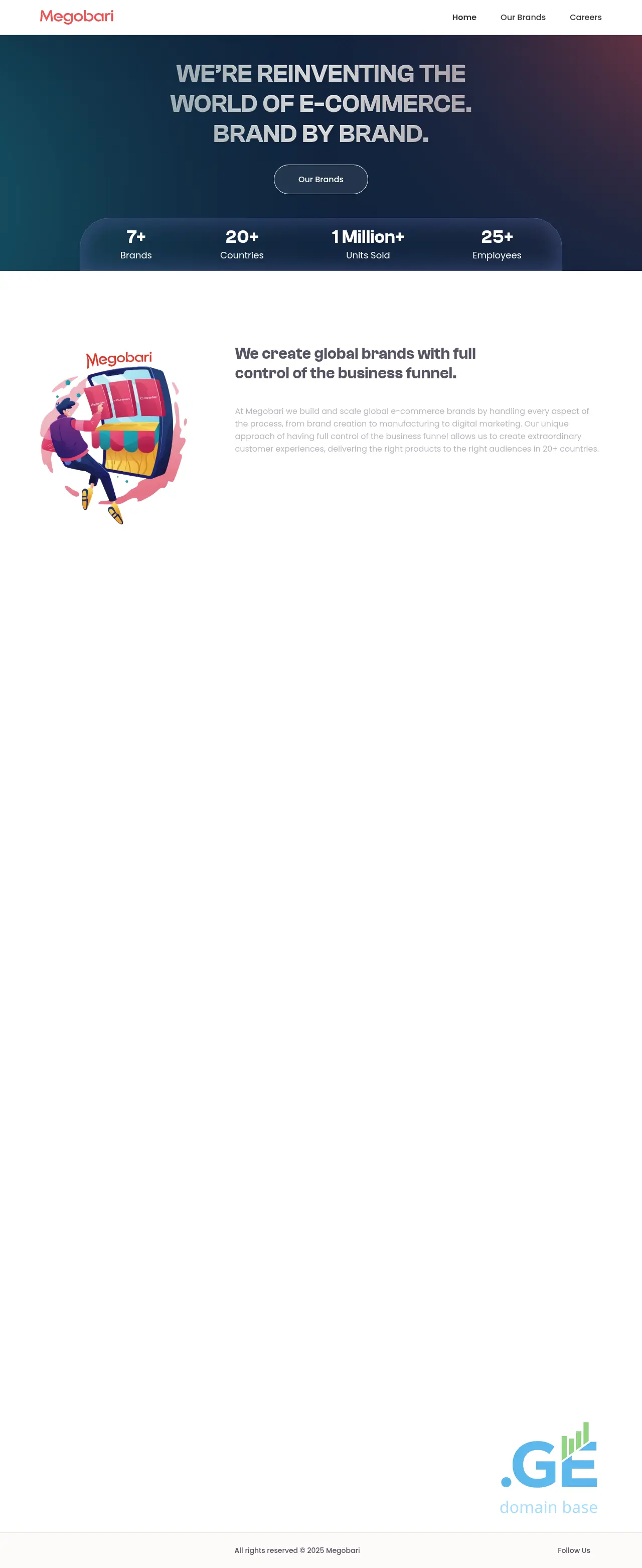 Screenshot of the site megobari.ge