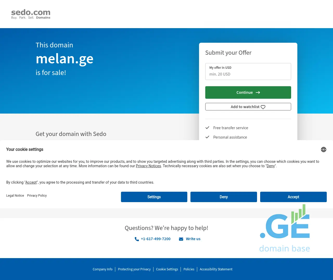 Screenshot of the site melan.ge