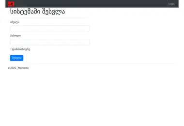 Screenshot of mementogeo.ge