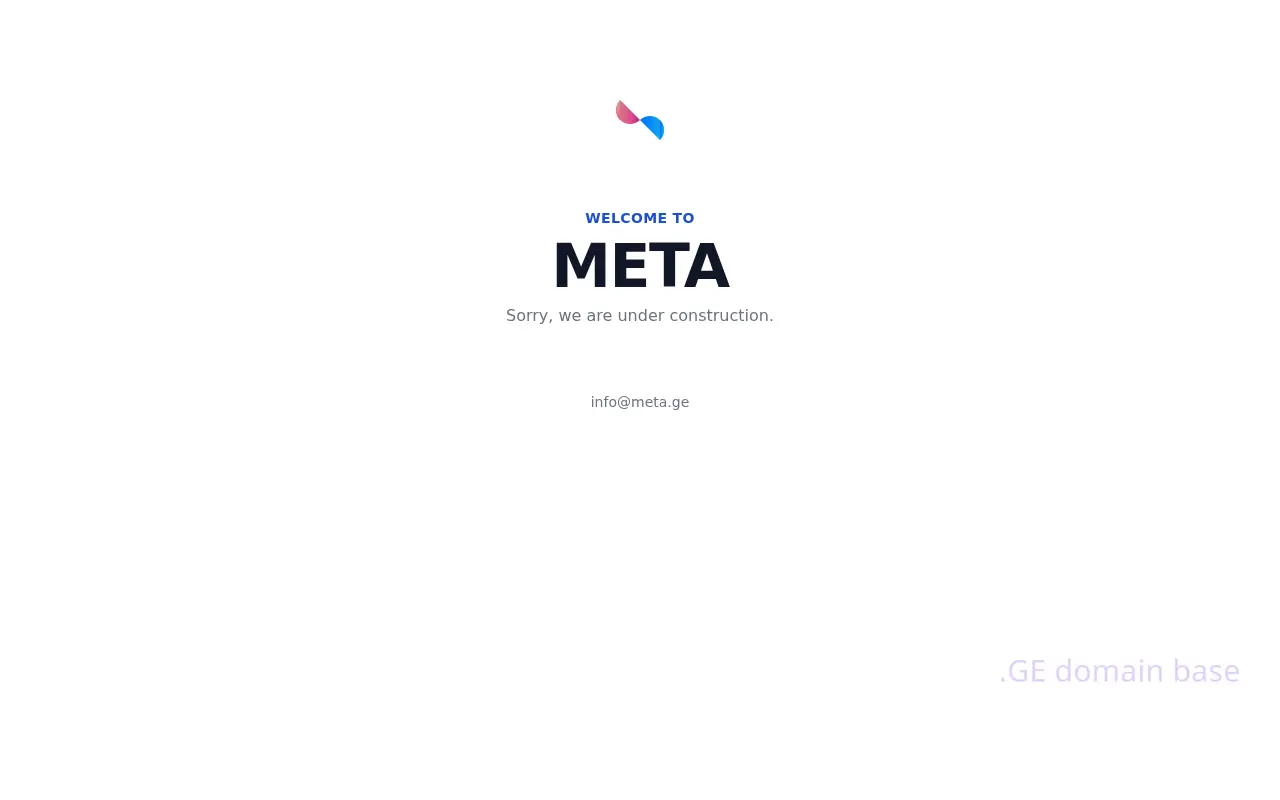 Screenshot of the site meta.ge