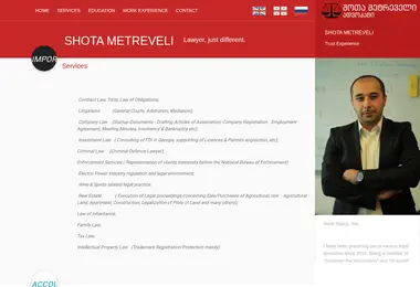 Screenshot of metreveli-law.ge